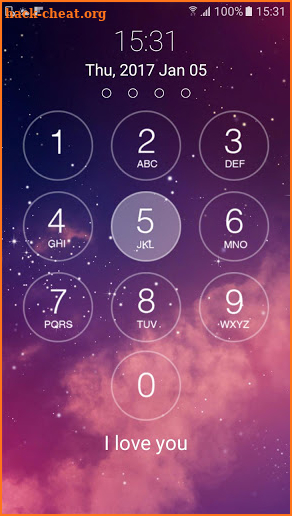 lock screen keypad screenshot