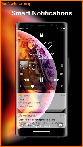 LockScreen Phone XS - Notification screenshot