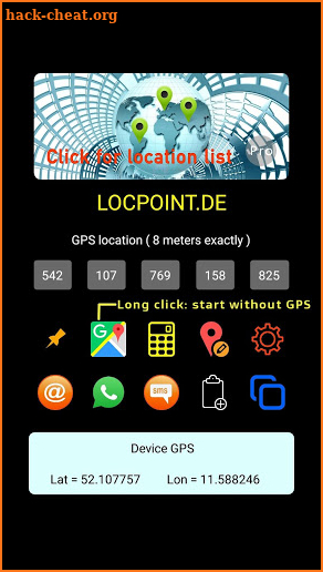 LocPoint: GPS Location unique number for sharing screenshot