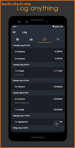 Loggable - Simple Data Logging and Statistics screenshot