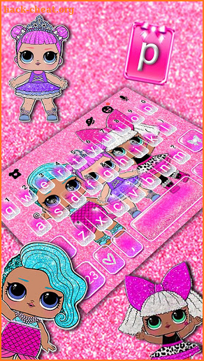 Lol Glitter Surprise Keyboard Theme screenshot