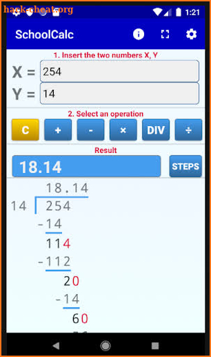 Long Division - Long Multiplication Calculator screenshot