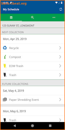 Longmont Waste Services screenshot