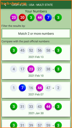 Lottery Generator & Statistics screenshot