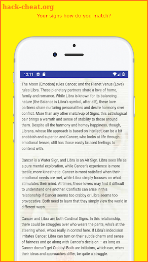 LOVE COMPATIBILITY HOROSCOPES screenshot