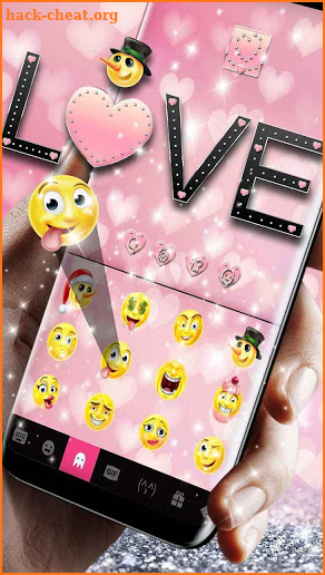 Love Diamond Glitter Keyboard screenshot