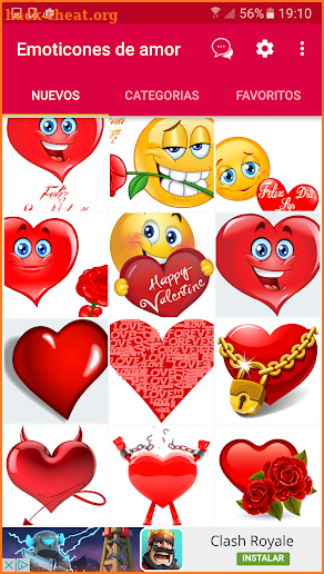 💕😍Love emoticons and stickers for whatsapp screenshot