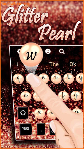 Love Glitter Pearl Keyboard screenshot