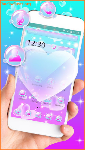 Love Heart Bubble Theme screenshot