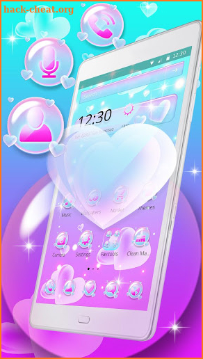 Love Heart Bubble Theme screenshot