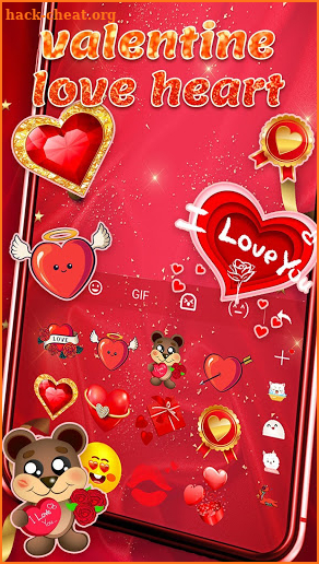 Love Heart Valentine Keyboard Theme screenshot