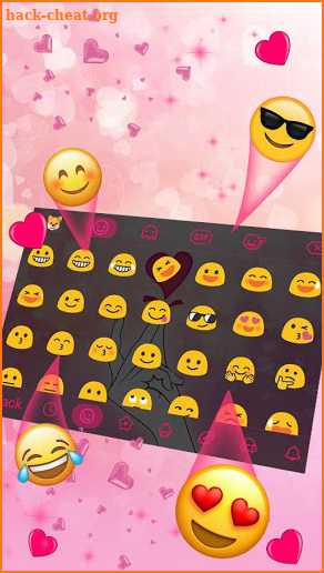 Love Hearts Keyboard Theme screenshot