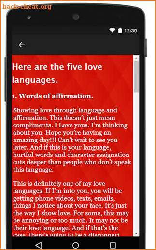 LOVE LANGUAGES QUIZ screenshot