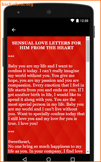 LOVE LETTERS FOR BOYFRIEND screenshot