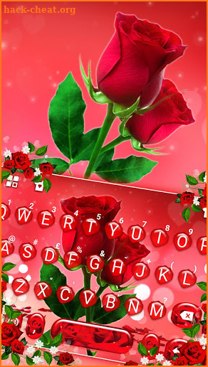 Love Red Rose Keyboard Theme screenshot