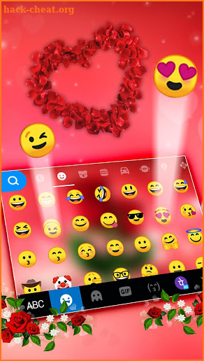 Love Red Rose Keyboard Theme screenshot