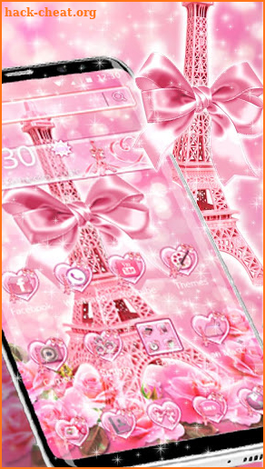 Love Rose Eiffel Tower Theme screenshot