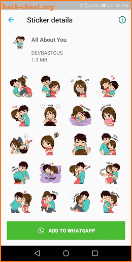 Love Story Stickers (WAStickerApps) screenshot