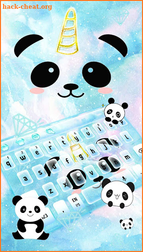 Love Unicorn Panda Keyboard screenshot