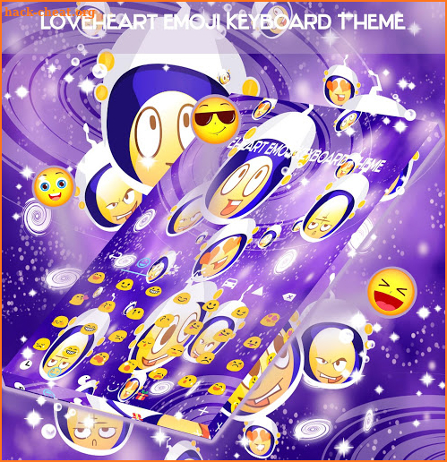 Loveheart Emoji Keyboard Theme screenshot