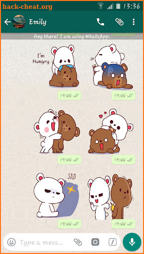 Lovely Bears Stickers For Whatsapp - WASticker screenshot