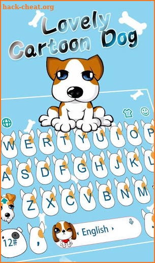 Lovely Cartoon Dog Keyboard Theme screenshot