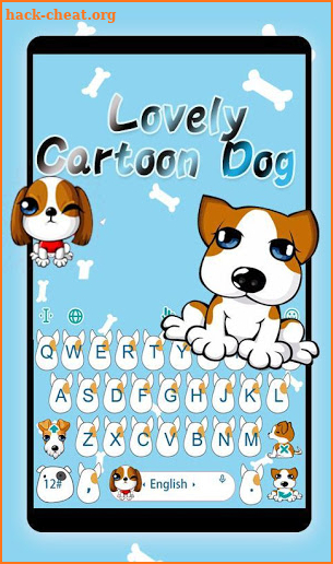 Lovely Cartoon Dog Keyboard Theme screenshot