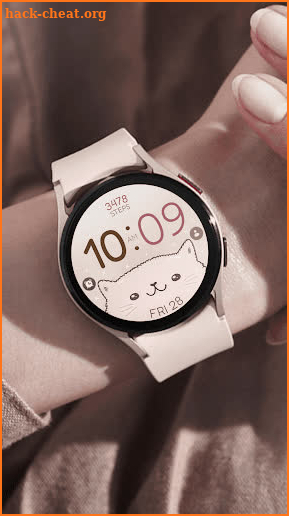 Lovely Cat digital watch face screenshot