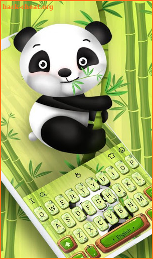 Lovely Cute Bamboo Panda Keyboard Theme screenshot