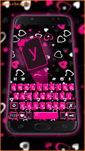 Lovely Hearts Keyboard Theme screenshot