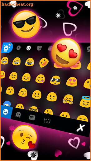 Lovely Hearts Keyboard Theme screenshot