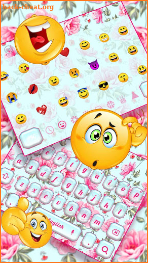 Lovely Pink Floral Flower Keyboard screenshot