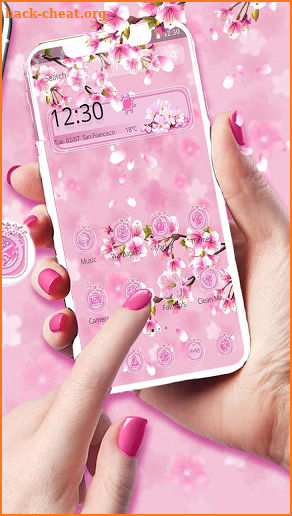 Lovely Pink Sakura Theme screenshot