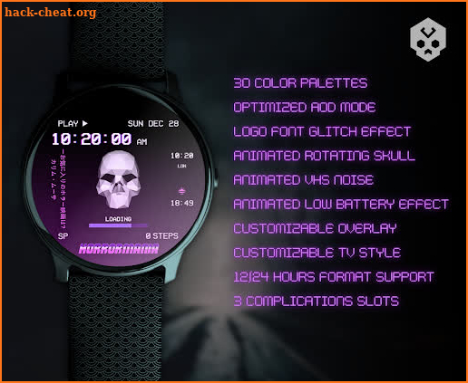 Low Poly Horror VHS Watch Face screenshot