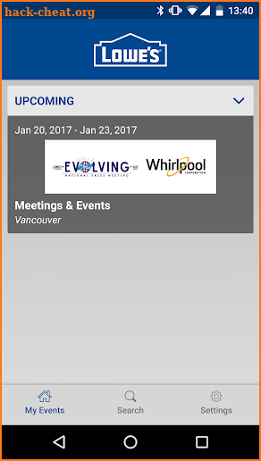 Lowe's Event App screenshot