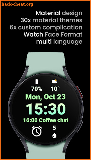 Lucid: Wear OS 4 watch face screenshot