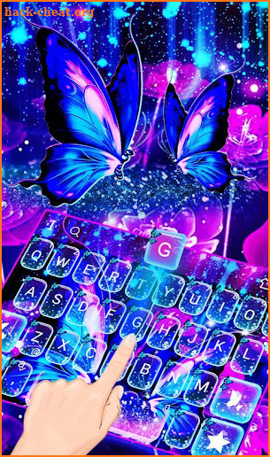 Luminous Butterfly Keyboard Theme screenshot