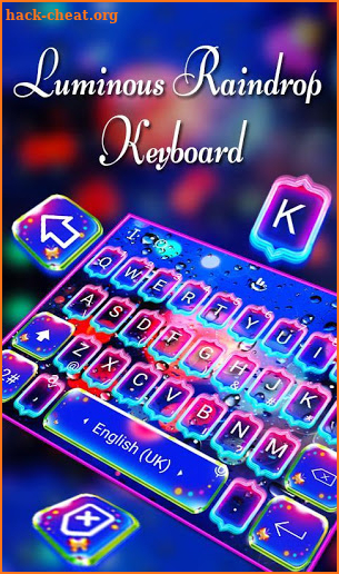 Luminous Raindrops Keyboard Theme screenshot