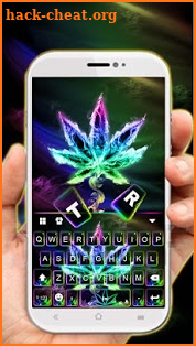 Luminous Smoke Weed Keyboard Theme screenshot