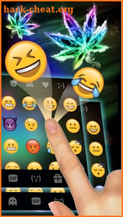 Luminous Smoke Weed Keyboard Theme screenshot