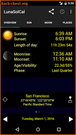 LunaSolCal Mobile screenshot