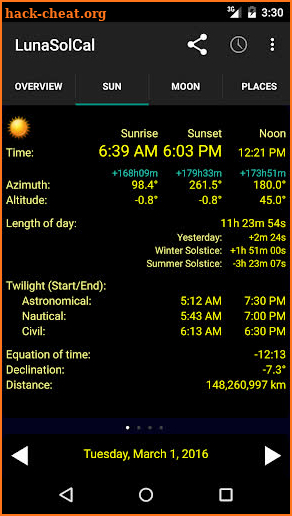LunaSolCal Mobile screenshot