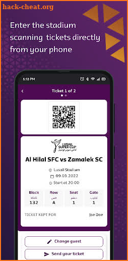 Lusail Super Cup Tickets screenshot