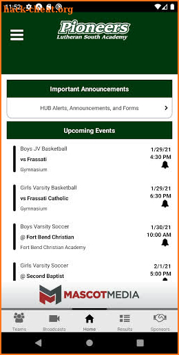 Lutheran South Athletics screenshot