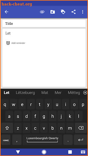 Luxembourgish for AnySoftKeybo screenshot