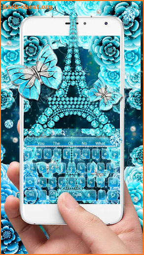 Luxurious Diamond Tower Butterfly Keyboard screenshot