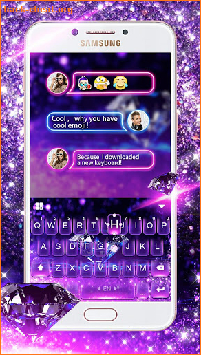 Luxury Diamond keyboard - 3D Live screenshot