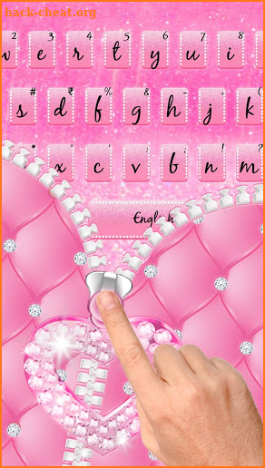 Luxury Diamond leather Zipper Keyboard Theme screenshot