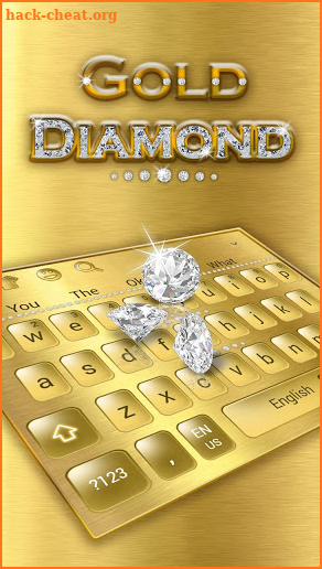 Luxury Gold Diamond Keyboard Theme screenshot