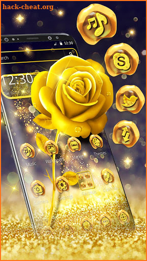 Luxury gold rose theme screenshot